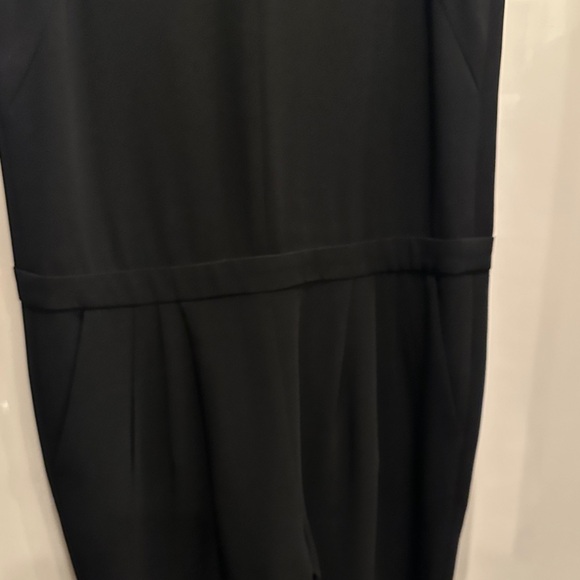 Rag & Bone Lana Leather Trim Elegant Black Sleeveless Jumpsuit - Picture 5 of 10